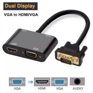 ADAPTATEUR VGA en VGA+HDMI